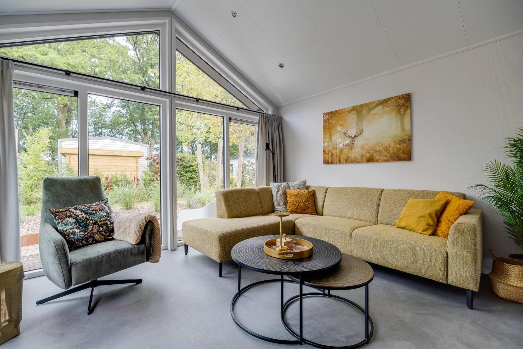 Modern Ingericht Chalet Op Groen Park Op De Veluwe 伊皮 外观 照片